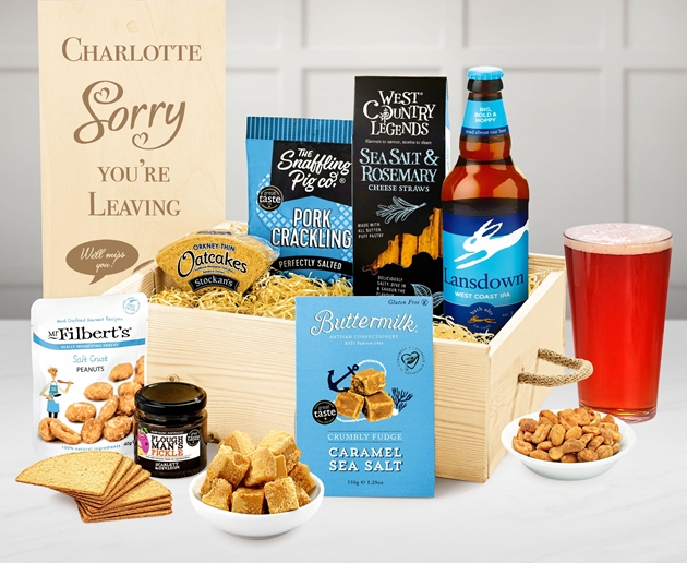 Retirement Personalised Gentleman's Treats Gift Box With Real Ale